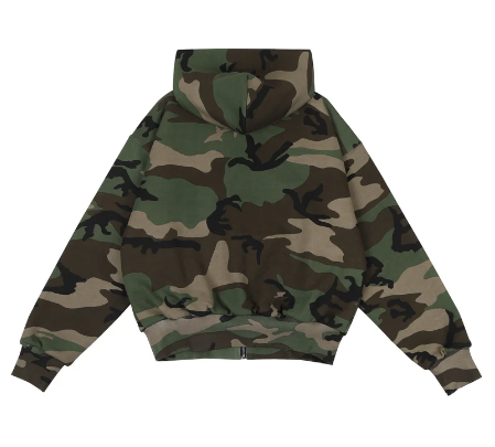 Unisex Camo Zip Up